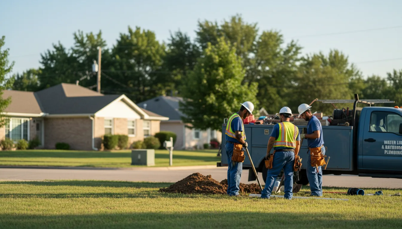 Residential water line and bathroom plumbing service in Fowler, KS